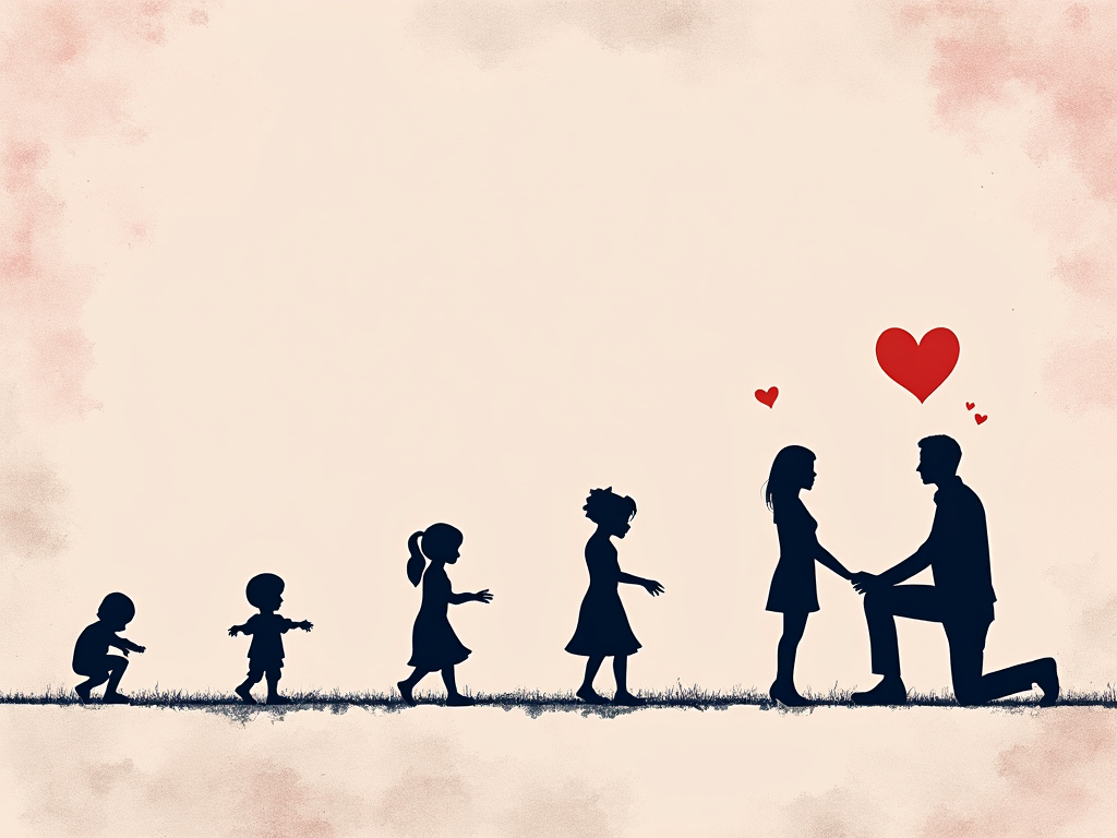 Couple reconciling peacefully